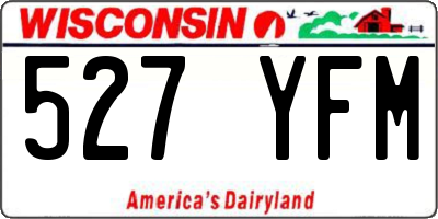 WI license plate 527YFM