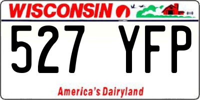 WI license plate 527YFP