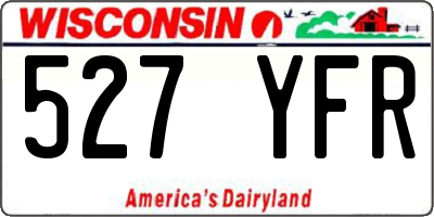 WI license plate 527YFR