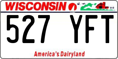 WI license plate 527YFT
