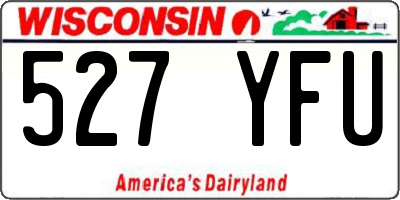 WI license plate 527YFU