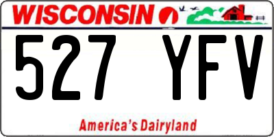 WI license plate 527YFV