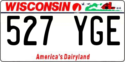 WI license plate 527YGE