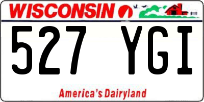 WI license plate 527YGI