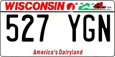 WI license plate 527YGN