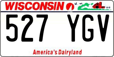 WI license plate 527YGV