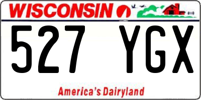 WI license plate 527YGX