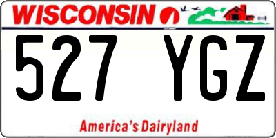 WI license plate 527YGZ