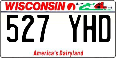 WI license plate 527YHD