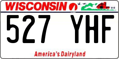 WI license plate 527YHF