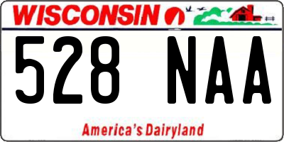 WI license plate 528NAA