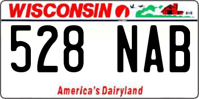 WI license plate 528NAB