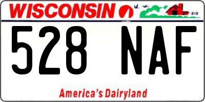 WI license plate 528NAF