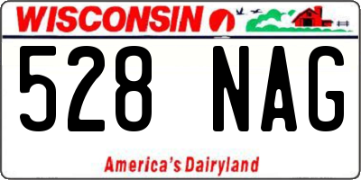 WI license plate 528NAG