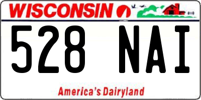 WI license plate 528NAI