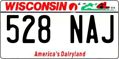 WI license plate 528NAJ