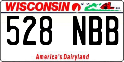 WI license plate 528NBB