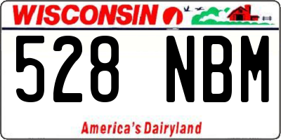 WI license plate 528NBM