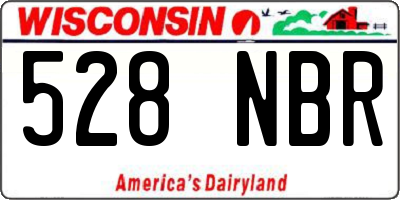 WI license plate 528NBR