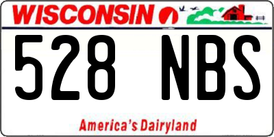 WI license plate 528NBS