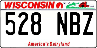 WI license plate 528NBZ