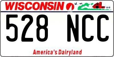 WI license plate 528NCC