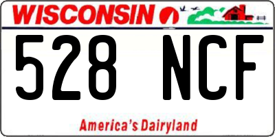 WI license plate 528NCF