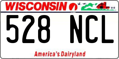 WI license plate 528NCL