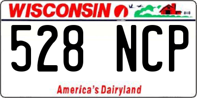 WI license plate 528NCP