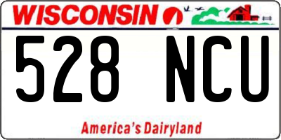 WI license plate 528NCU