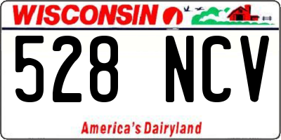 WI license plate 528NCV