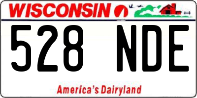 WI license plate 528NDE