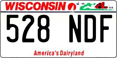 WI license plate 528NDF