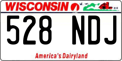 WI license plate 528NDJ