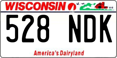 WI license plate 528NDK