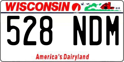 WI license plate 528NDM