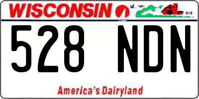WI license plate 528NDN