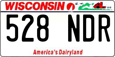 WI license plate 528NDR