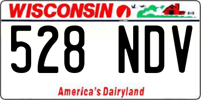 WI license plate 528NDV