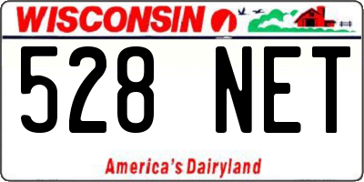 WI license plate 528NET