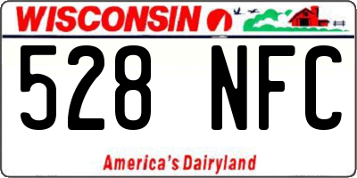 WI license plate 528NFC
