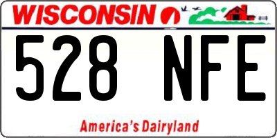 WI license plate 528NFE