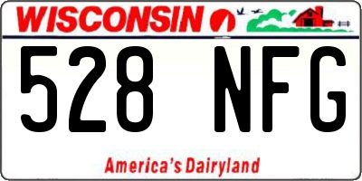WI license plate 528NFG