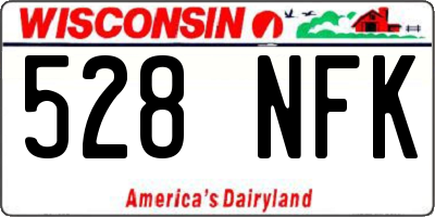 WI license plate 528NFK