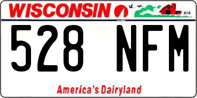 WI license plate 528NFM