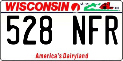 WI license plate 528NFR