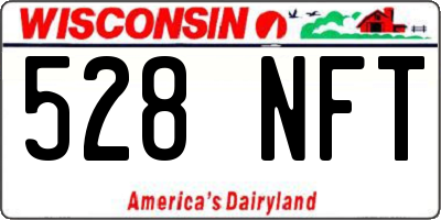 WI license plate 528NFT