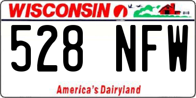 WI license plate 528NFW