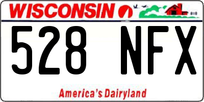WI license plate 528NFX
