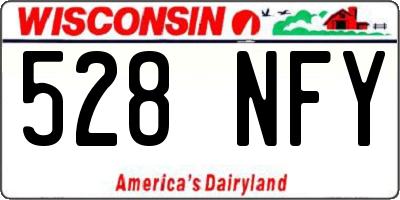 WI license plate 528NFY